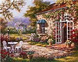 Sung Kim Famous Paintings - Spring Patio II